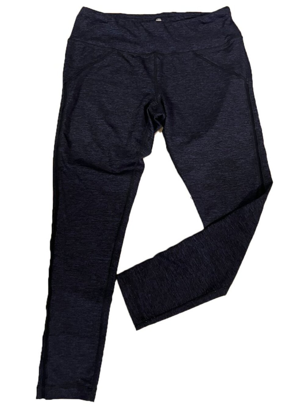 Yogalicious High Rise Mesh Trim Leggings Charcoal Grey Heather Large